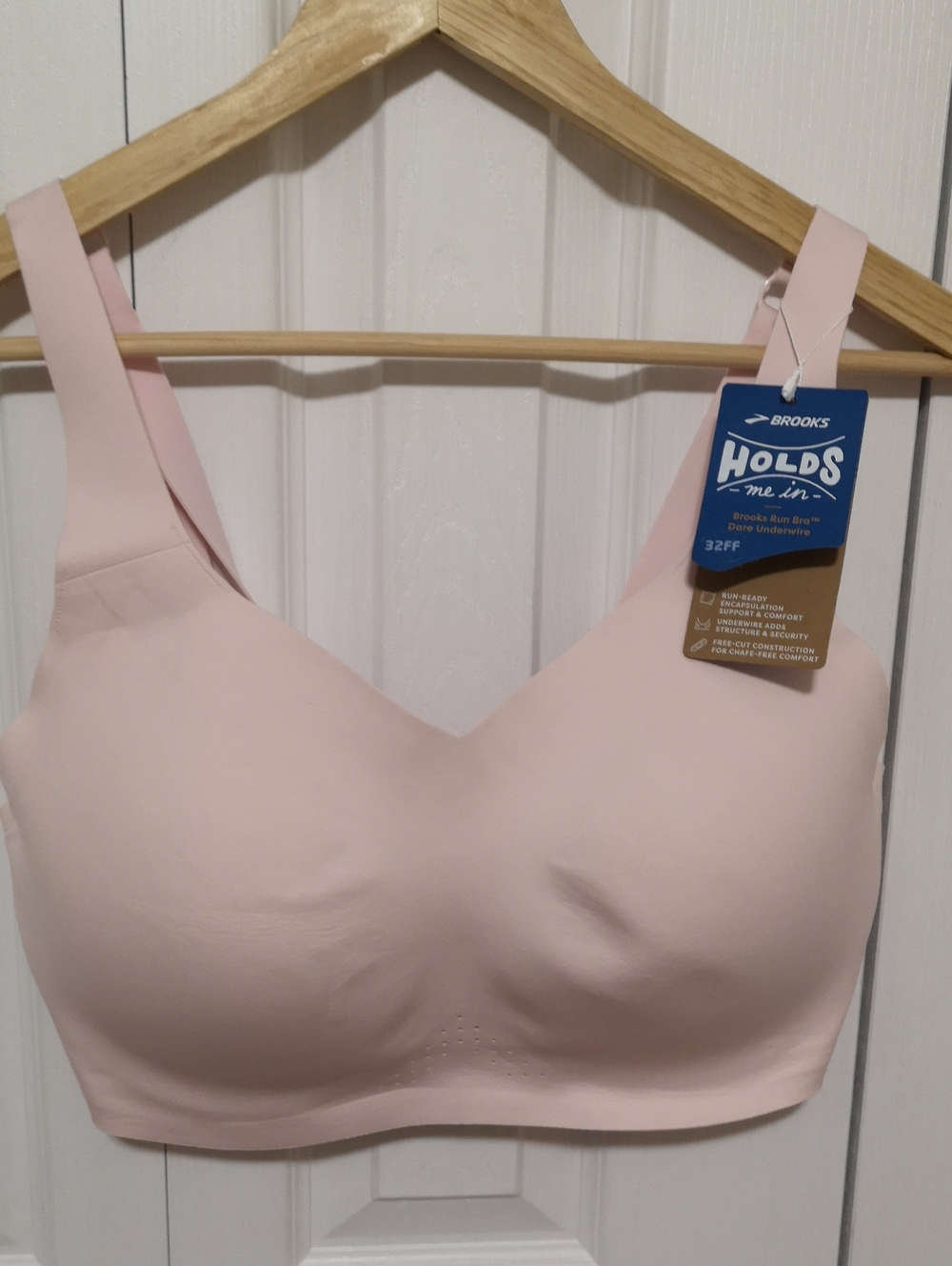 Brooks Dare Underwrite Run Bra Rosewater 32FF